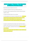 AAPC Chapter 1 Review - The Business of Medicine Already Passed