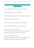 American Allied Health - CPTA Certification Exam Review &vert; Questions with 100&percnt; Correct Answers &vert; Latest Update 2024 &vert; Verified