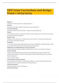 EDF 6229 Curriculum and design Exam 1 2023/2024