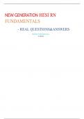 NEW HESI RN FUNDAMENTALS - REAL QUESTIONS&ANSWERS - HESI RN FUNDAMENTALS