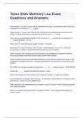 Texas State Mortuary Law Exam Questions and Answers&period;