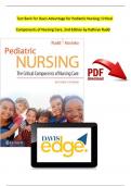 TEST BANK For Davis Advantage for Pediatric Nursing The Critical Components of Nursing Care 2nd Edition Rudd| Verified Chapter's 1 - 22 | Complete