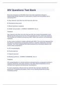 HIV Questions Test Bank