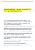 ServSafe Manager Practice Tests questions and answers latest top score&period;  