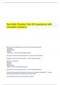  ServSafe Practice Test &lpar;60 questions&rpar; with complete solutions&period;