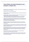 Texas State Law Exam Questions and Answers&colon; Chapter 651&period;