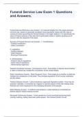 Funeral Service Law Exam 1 Questions and Answers&period;