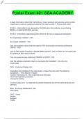 Postal Exam 421 SSA ACADEMY