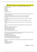 HESI RN EXIT Exam Questions and Answers 100%