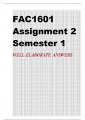 FAC1601 Assignment 2 Semester 1 