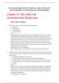 Chapter 25: The Child with Gastrointestinal Dysfunction   Test Bank for Wong's Nursing Care of Infants And Children 11th Edition by Hockenberry