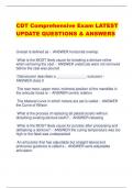 CDT Comprehensive Exam LATEST  UPDATE QUESTIONS & ANSWERS Overjet is defined a