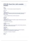 OTD 355&colon; Exam One &vert; with complete solution 