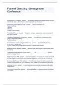 Funeral Directing - Arrangement Conference Questions and Answers 2023