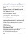 Advanced Health Assessment Quizzes 1-4 2023&sol;2024