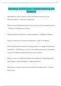 Genesys ICCS Exam &lpar;Administering the System&rpar; &vert; Questions with 100&percnt; Correct Answers &vert; Latest Update 2024 &vert; Verified