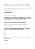 health assessment final - jarvis  2023&sol;2023test bank