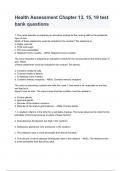 Health Assessment Chapter 13&comma; 15&comma; 19 2023&sol;2024  test bank questions