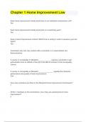Chapter 1 Home Improvement Law