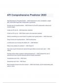 ATI Comprehensive Predictor with NGN Questions and Answers &lpar;A&plus; GRADED&rpar;