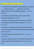 Bontrager&semi; Radiographic Positioning Final Exam Questions and Answers &lpar;2023&sol;2024&rpar; &lpar;Verified Answers&rpar;