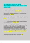 PMI AGILE PRACTICE EXAM &vert; WITH  QUESTIONS & ANSWERS &vert; GRADED A&plus; &vert; 2023- 2024 UPDATE