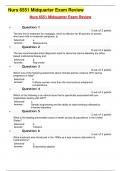 Nurs 6551 Midquarter Exam Review 2023-2024 VERIFIED  Nurs 6551 Midquarter Exam Review 2023-2024 VERIFIED  Nurs 6551 Midquarter Exam Review 2023-2024 VERIFIED  Nurs 6551 Midquarter Exam Review 2023-2024 VERIFIED  Nurs 6551 Midquarter Exam Review 2023-2024 