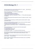 CCCA Biology Ch&period; 1 Questions and Answers 2023