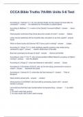CCCA Bible Truths 7th&comma;8th Units 5-6 Test Questions with Accurate Answers 2023