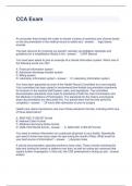 CCA Exam Questions and Answers 100&percnt; Correct 2023