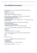 CCA EXAM International Questions and Answers 100&percnt; Correct Answers 2023