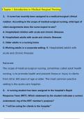 Test Bank - Introduction to Medical-Surgical Nursing, 6th Edition (Linton, 2023), Chapter 1