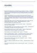 CCA 2023 QUESTIONS AND ANSWERS 100&percnt; CORRECT 2023