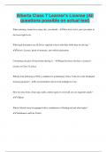Alberta Class 7 Learner's License &lpar;All questions possible on actual test&rpar; &vert; Questions with 100&percnt; Correct Answers &vert; Latest Update 2024 &vert; Verified