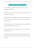 Alberta Learners &vert; Questions with 100&percnt; Correct Answers &vert; Latest Update 2024 &vert; Verified