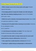 Exam 1&colon; NUR265&sol; NUR 265 &lpar;Latest 2023&sol; 2024 Update&rpar; Advanced Concepts of Medical-Surgical Nursing Exam Review
