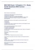 BSC1005 Exam 1 &lpar;Chapters 1-7&rpar; - Study Guide Questions With Correct Answers&period; 