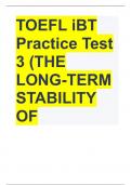 TOEFL iBT Practice Test 3 (THE LONG-TERM STABILITY OF ECOSYSTEMS )