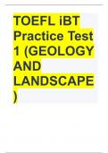 TOEFL iBT Practice Test 1 (GEOLOGY AND LANDSCAPE)