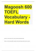 Magoosh 600 TOEFL Vocabulary - Hard Words