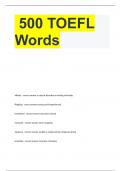  500 TOEFL Words
