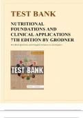 Test Bank Nutritional Foundations And  Clinical Applications 8th Edition By Michele  Grodner Nutritional Foundations and Clinical Applications 7 TH Edition