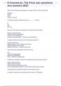 E-Commerce The Final Jam questions ans answers 2023&period;