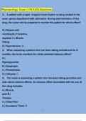 Nurs 251 Pharmacology Exam 3 NCLEX (2024/2025) Questions and Answers (Verified Answers)