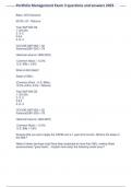 Portfolio Management Exam 3 questions and answers 2023&period;