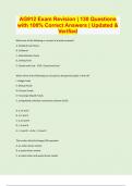 AG912 Exam Revision &vert; 130 Questions with 100&percnt; Correct Answers &vert; Updated & Verified