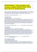 NCOA Module 1 Test questions and answers updated 2023&lpar;verified 100&percnt;&rpar; easy aid in A&plus; grade passing