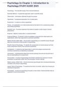 Psychology 2e Chapter 1 Introduction to Psychology STUDY GUIDE 2023&period;