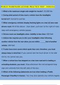 PUBLIC PASSENGER LICENSE PRACTICE TEST - INDIANA Questions and Answers &lpar;2023&sol;2024&rpar; &lpar;Verified Answers&rpar;