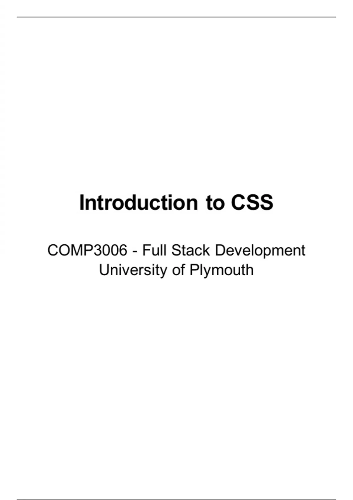 Summary 2 - Introduction to CSS - Computer Science (COMP3006) - Stuvia UK